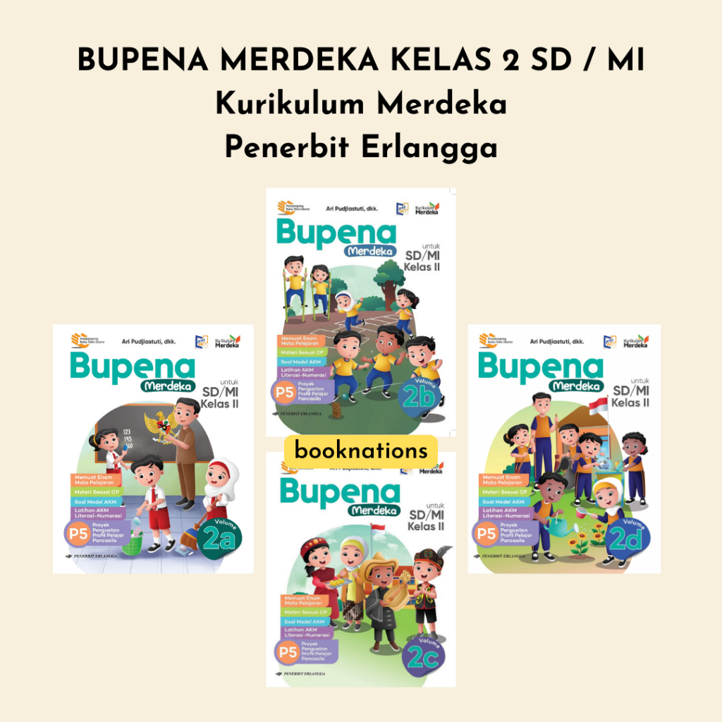 Buku Soal BUPENA MERDEKA KELAS 2 SD ERLANGGA Kurikulum Merdeka