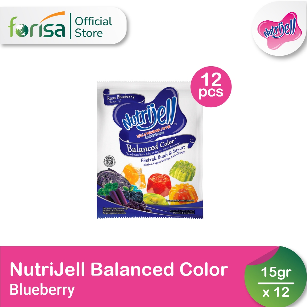 

Nutrijell Balanced Color Blueberry 15 gr 12 pcs