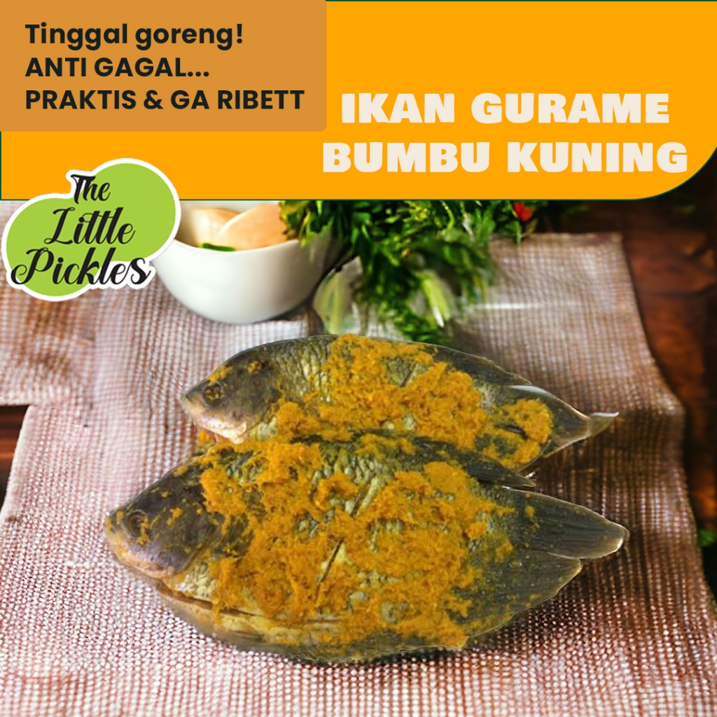 

Lauk Praktis Ikan Gurame Ungkep Bumbu Kuning Gurih Vakum Higienis Siap Goreng 1 ekor Tanpa Pengawet