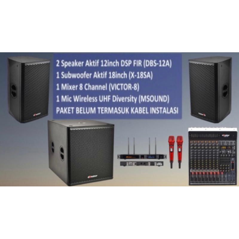 Paket Sound PREMIUM dBvoice DBS-12A + Sub X18SA Original aktif 12 inch + Sub 18 inch