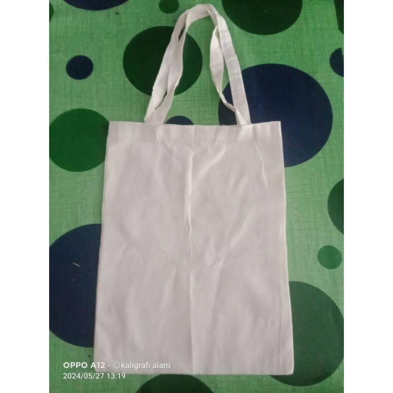 jual Tas Kanvas Tas Blacu tas lukis tas sulam eco print totebage putih polos murah