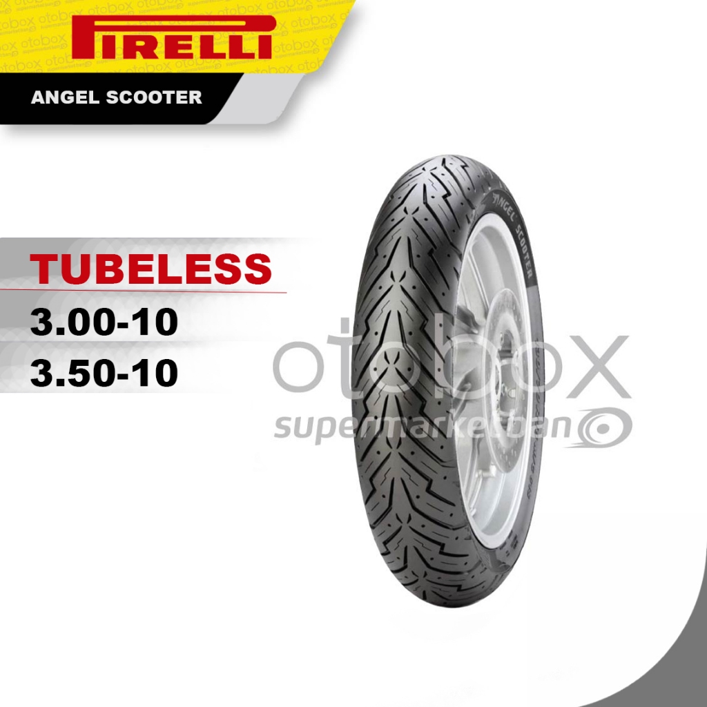 Ban Luar PIRELLI ANGEL SCOOTER Ukuran 300 350 Ring 10 Tubeless