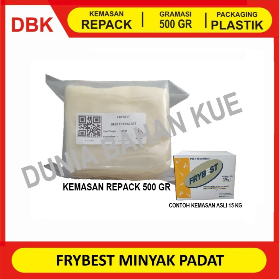 FRYBEST MINYAK GORENG PADAT REPACK 500 GR / MINYAK BEKU / MINYAK PADAT