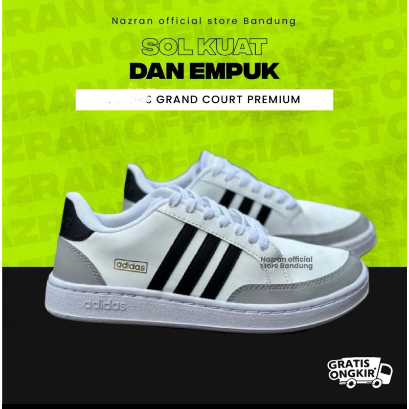 Sepatu Pria Dan Wanita Sneakers Adidas Grand Court Premium Simpel Minimalis By Nazran Official Store