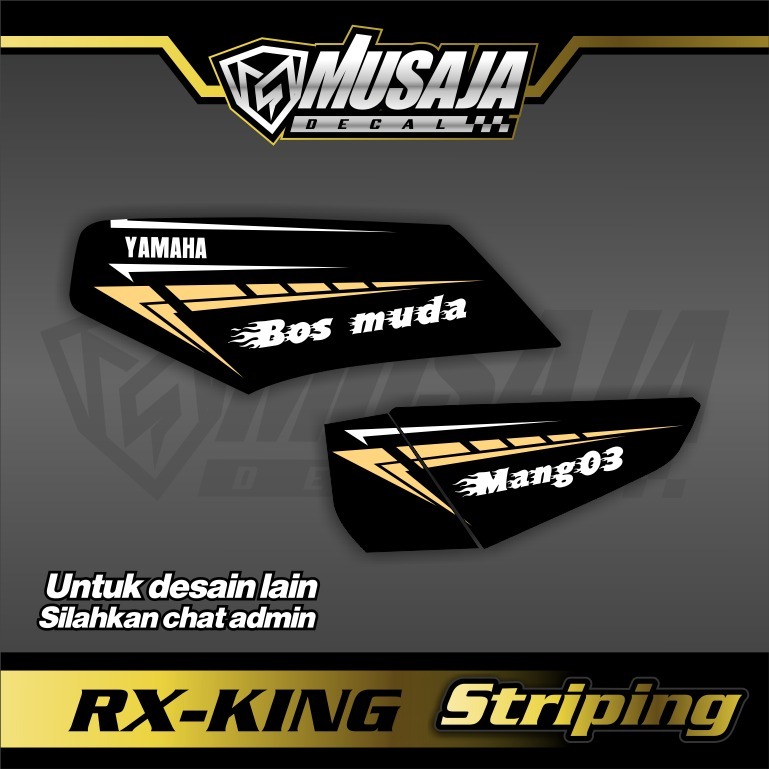 Striping List Variasi Yamaha RX King - Striping Motor RX King Racing hitam kuning