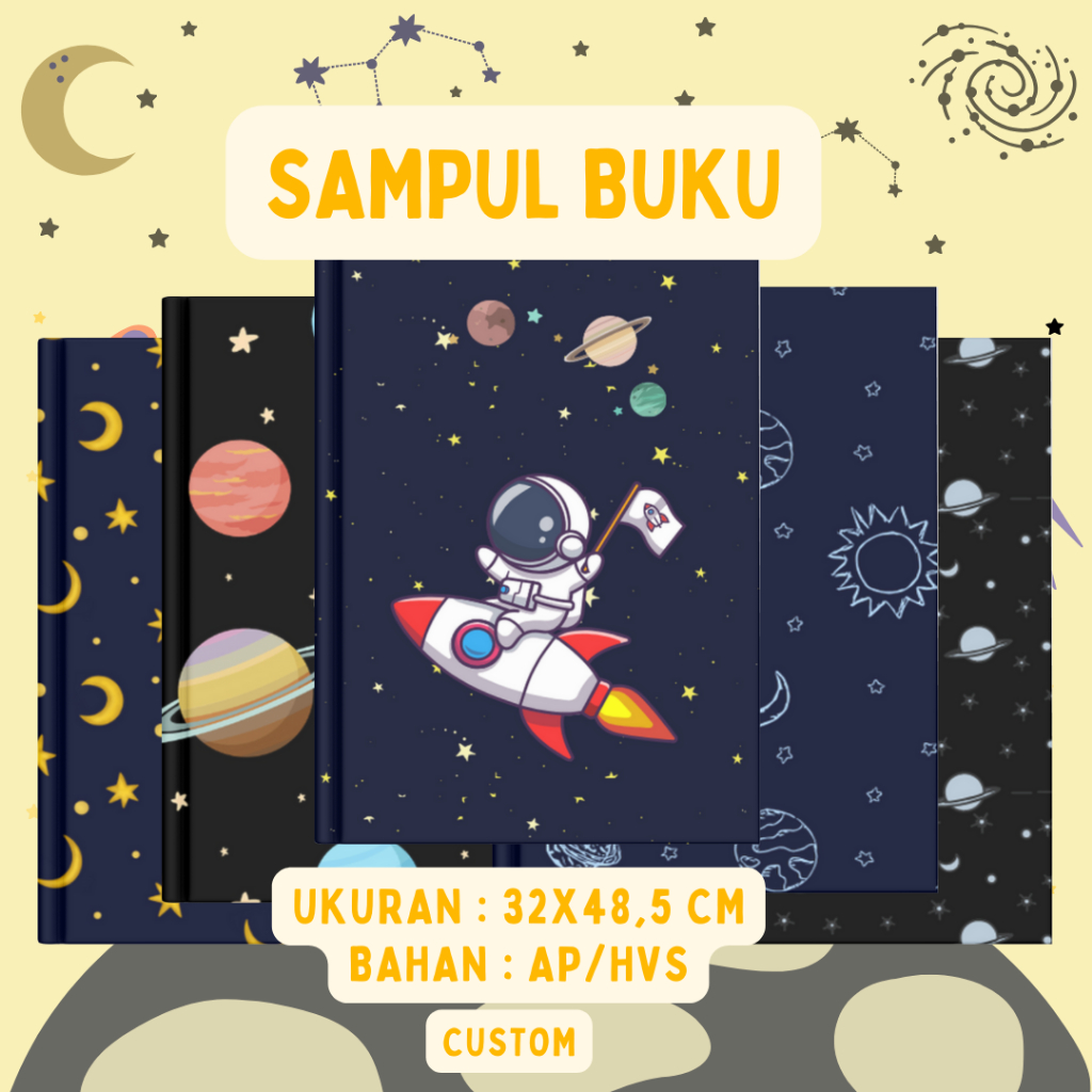 

[Min Order 5] Sampul Buku - Kertas Sampul Buku Motif - Kertas Kado Wrap Paper - Sampul Buku Aesthetic - Galaxy - Luar Angkasa