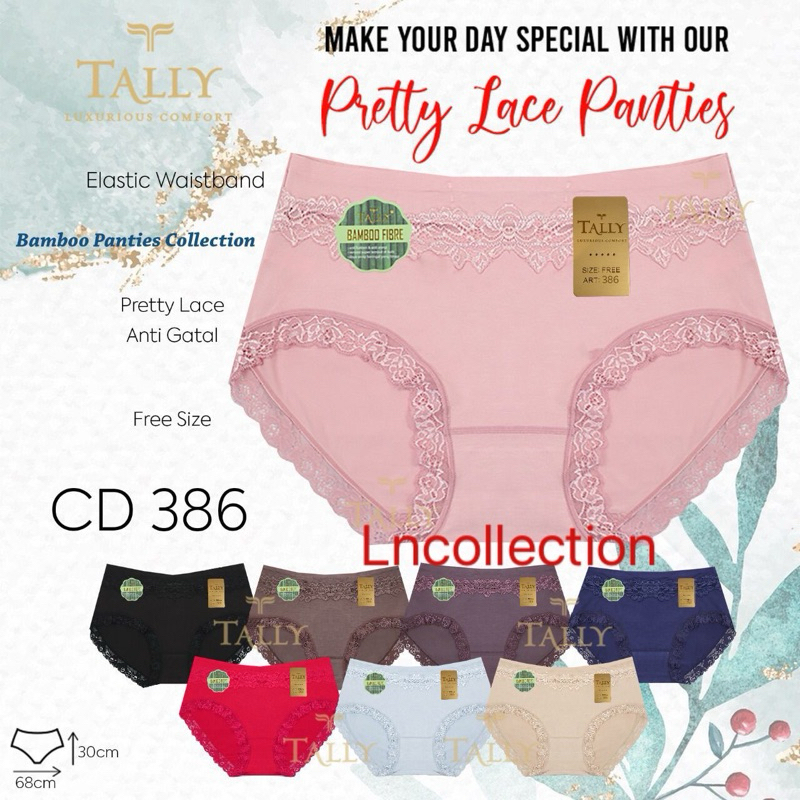 Celana dalam renda Tally 386 / Cd bamboo fibre Tally