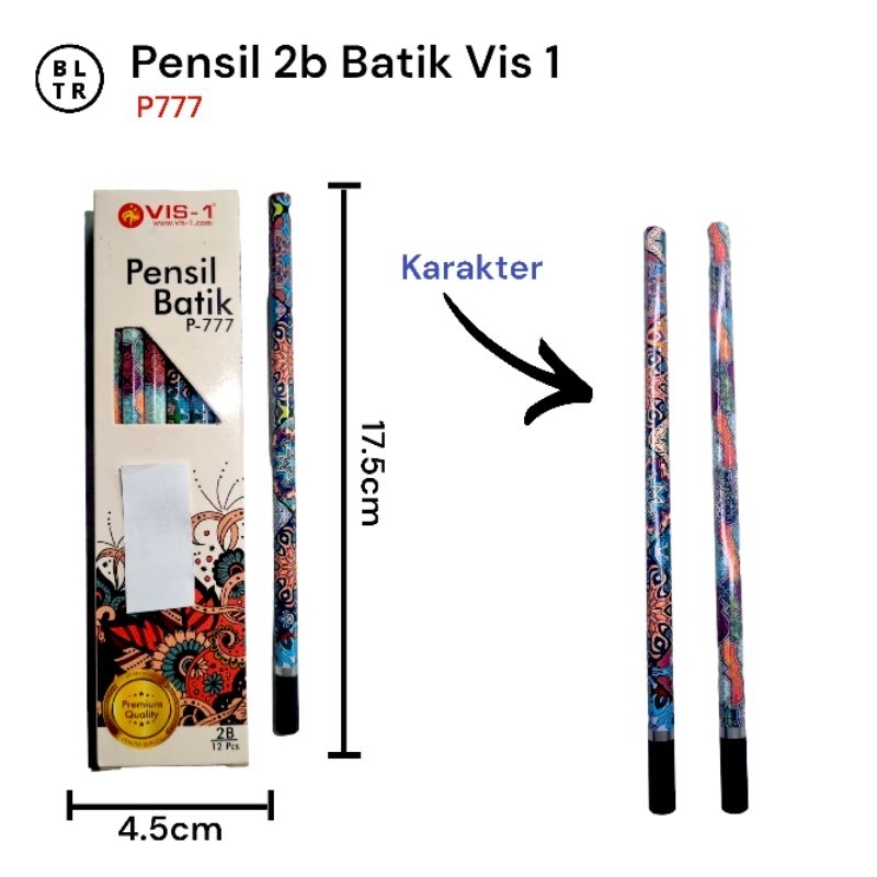 

PAK// PENSIL BATIK 2B VIS-1 12PCS (P777) /PENSIL UJIAN/PENSIL SEKOLAH/ALAT TULIS //NEW ORIGINAL