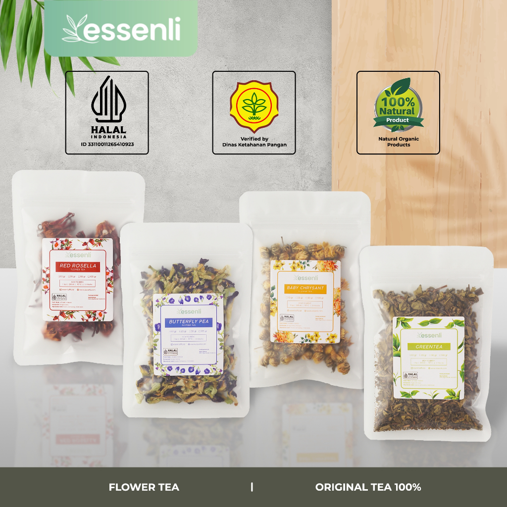 

ESSENLI Flower Tea / Teh Bunga kemasan 10gr,25gr