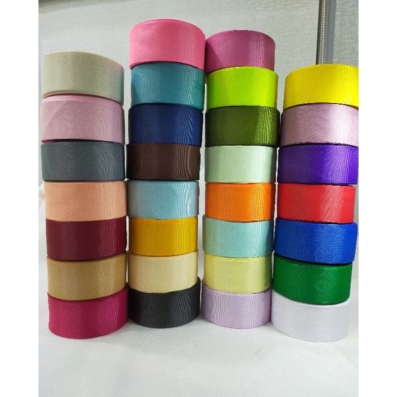 

Sale Khusus Pita Grossgrain 4cm pita grossgrain besar 1 12inch 1 Roll 18m2yard pita grosgrain