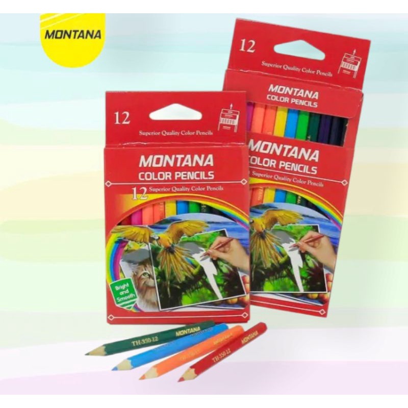 

Montana Pencil Colour | Pensil Warna 12 Warna Pendek Murah | TH-350-12