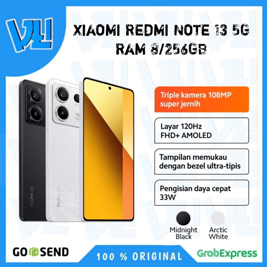 HP Redmi Note 13 5G Ram 8/256GB [Ram 8GB Rom 256GB] - Garansi Resmi