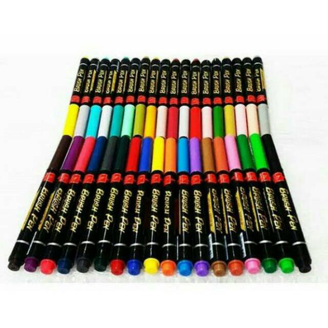 

NEW PROMO Spidol Snowman Brush Pen BM 1 ready stock 36 warna