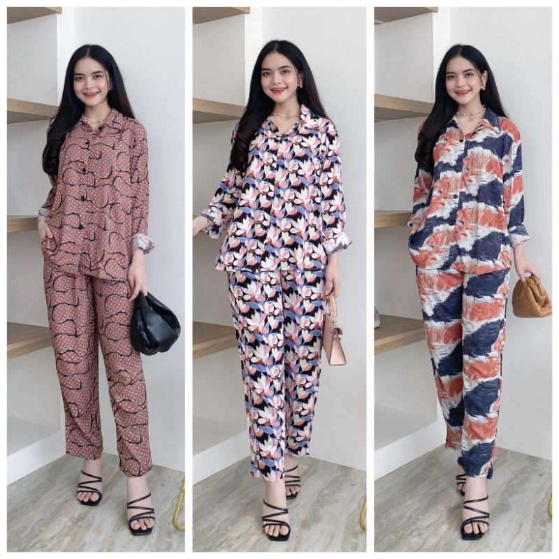 MEDINA SET BY HD.ID / ONE SET MEDINA ORIGINAL HD.ID / ONE SET PIYAMA / BAJU TIDUR / DAILYWEAR RAYON 