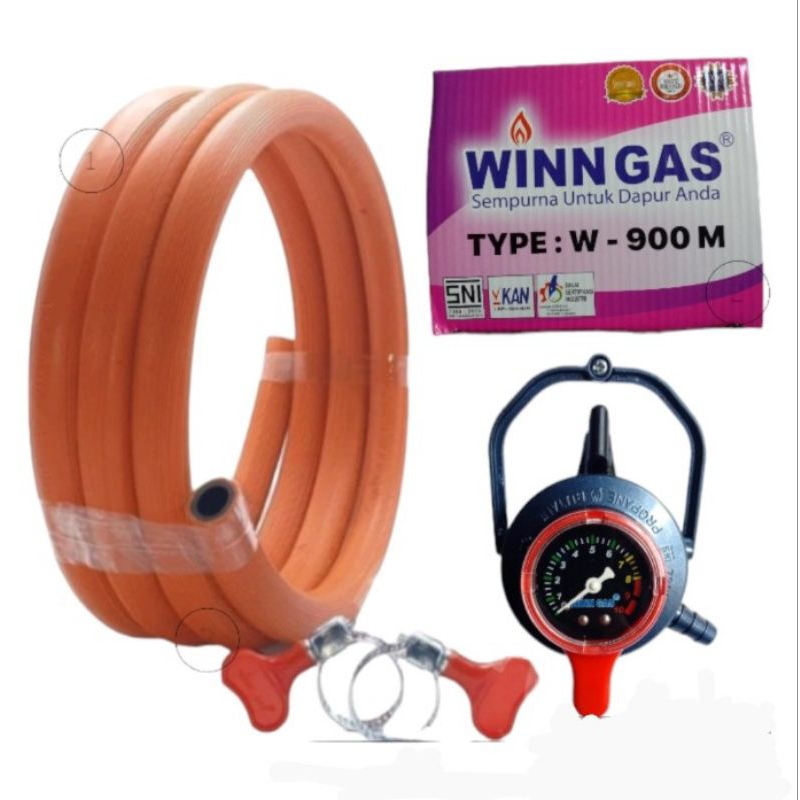 PAKET SELANG REGULATOR WIN GAS W 900 METER