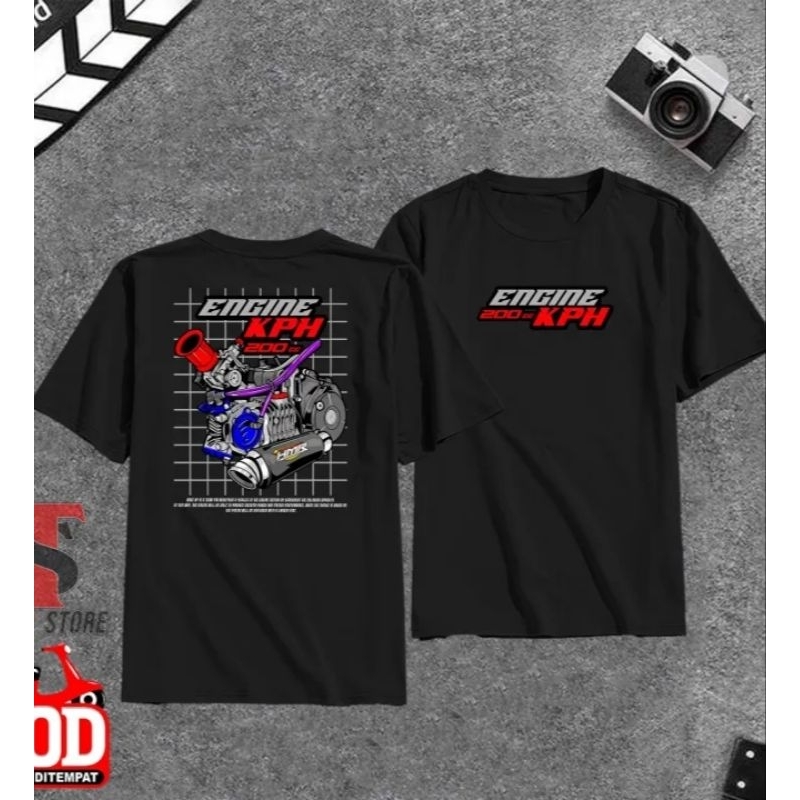 Kaos Engine Kph Gank  200Cc Kaos Mesin Herek Pria wanita FREE STIKER