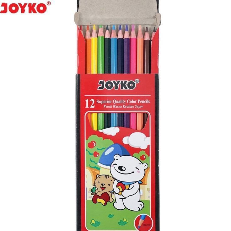

Cuci Gudang Pensil Warna 12 Warna Panjang Joyko CP12PB