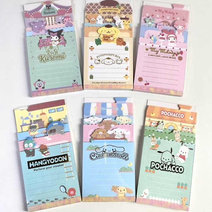 

Fast Shipment Sticky Notes Post It Letter Set Karakter Kartun Sanrio Motif Melody Cinamorol Kuromi Pompompurin Unik Lucu Gift Hadiah