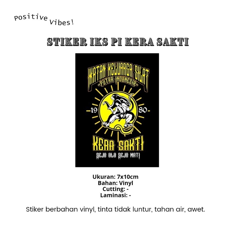 

STIKER IKS PI KERA SAKTI - STR-5 (vinyl 7cm x 10cm)