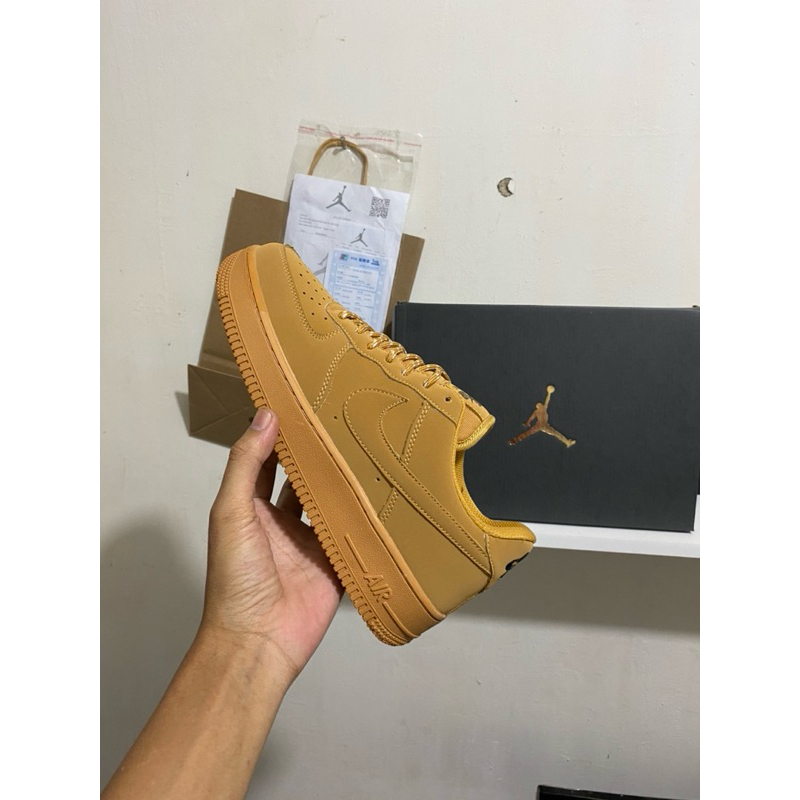 sepatu sneakers af 1 forc coklat fullbrown