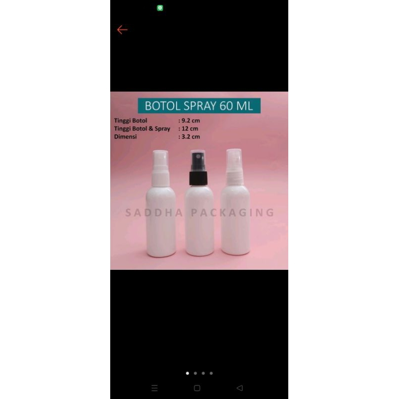 botol pet 60ml / botol spray 60ml / botol plastik 60ml