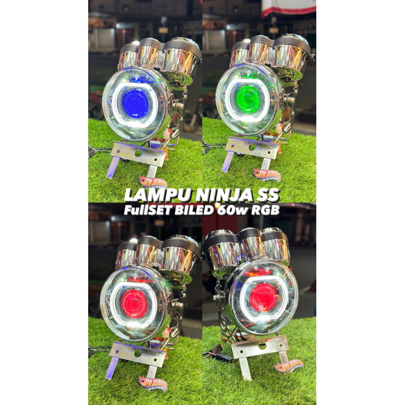 LAMPU NINJA SS BILED RGB 60watt PNP VIXION OLD VERZA MEGAPRO TILAM TILAS TIREV CB150R MP HIU BATOK L