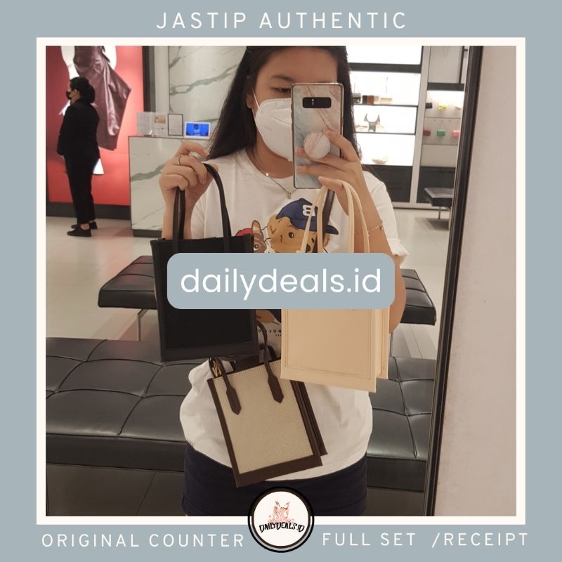 #2-30671515 Canvas Geometric - Jast[p] CK ORIGINAL COUNTER TOTE BAG TAS SLING PORTRAIT STORE AUTHENT
