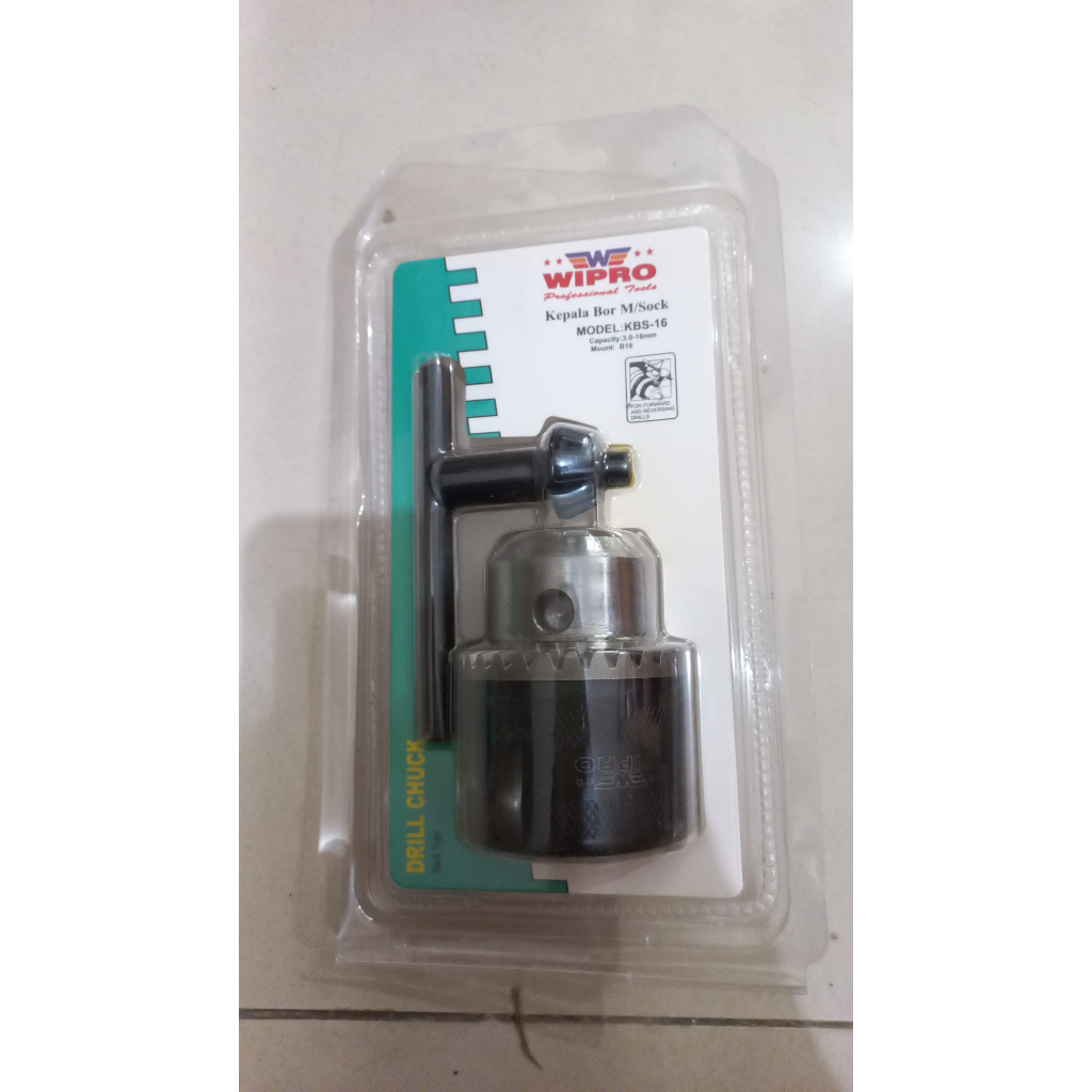 WIPRO KBS-16 Kepala Bor/Drill Chuck 16mm Sock B16 u/ Mesin Bor Duduk