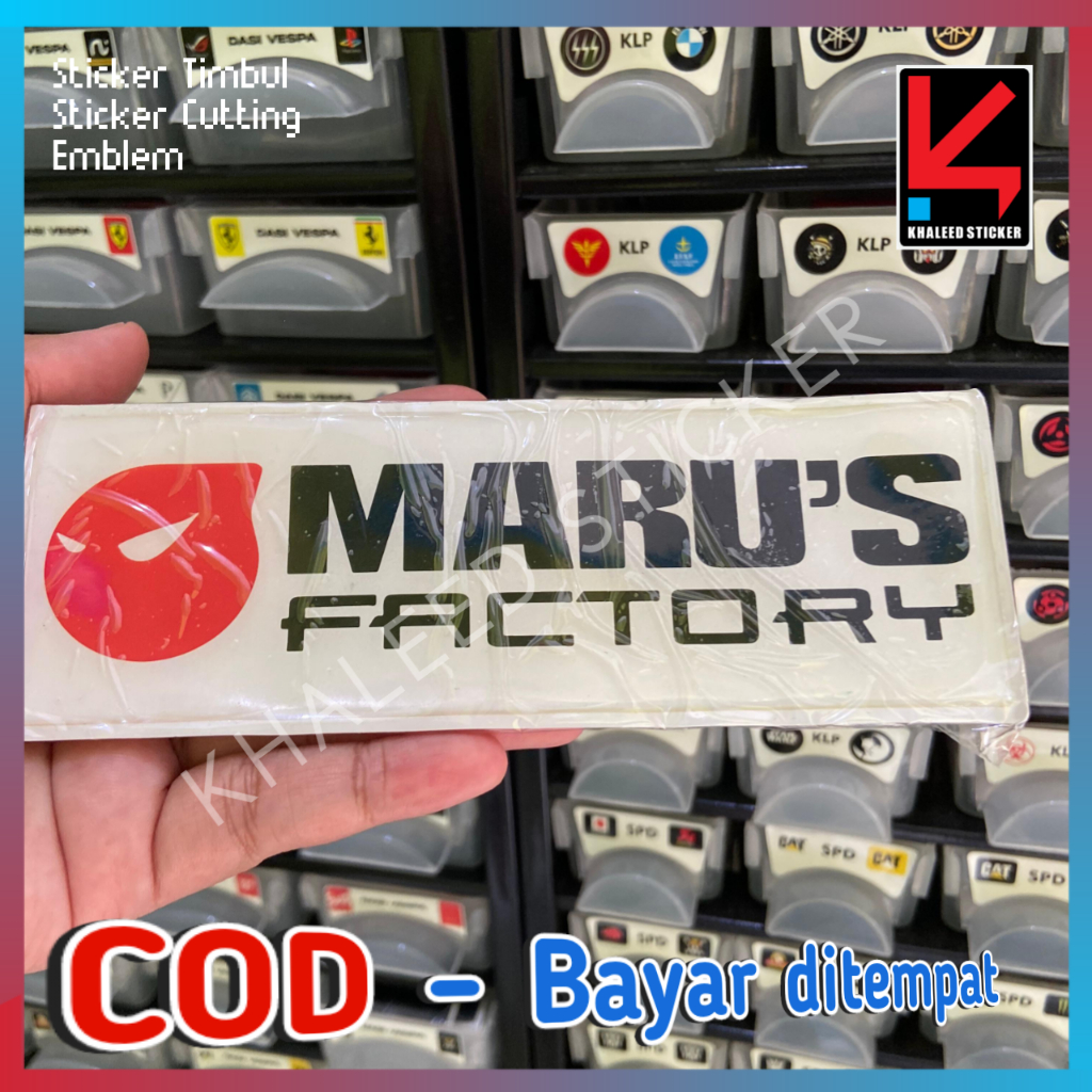 STIKER EMBLEM MARUS FACTORY AKSESORIS MOTOR VESPA