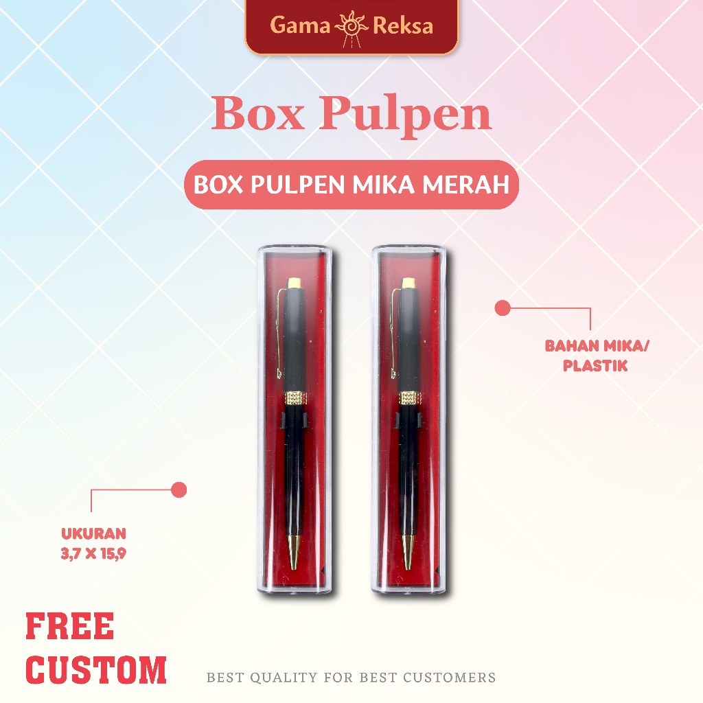 

( TANPA PULPEN ) Box Kotak Pulpen Polos-untuk Pulpen Besi Promosi