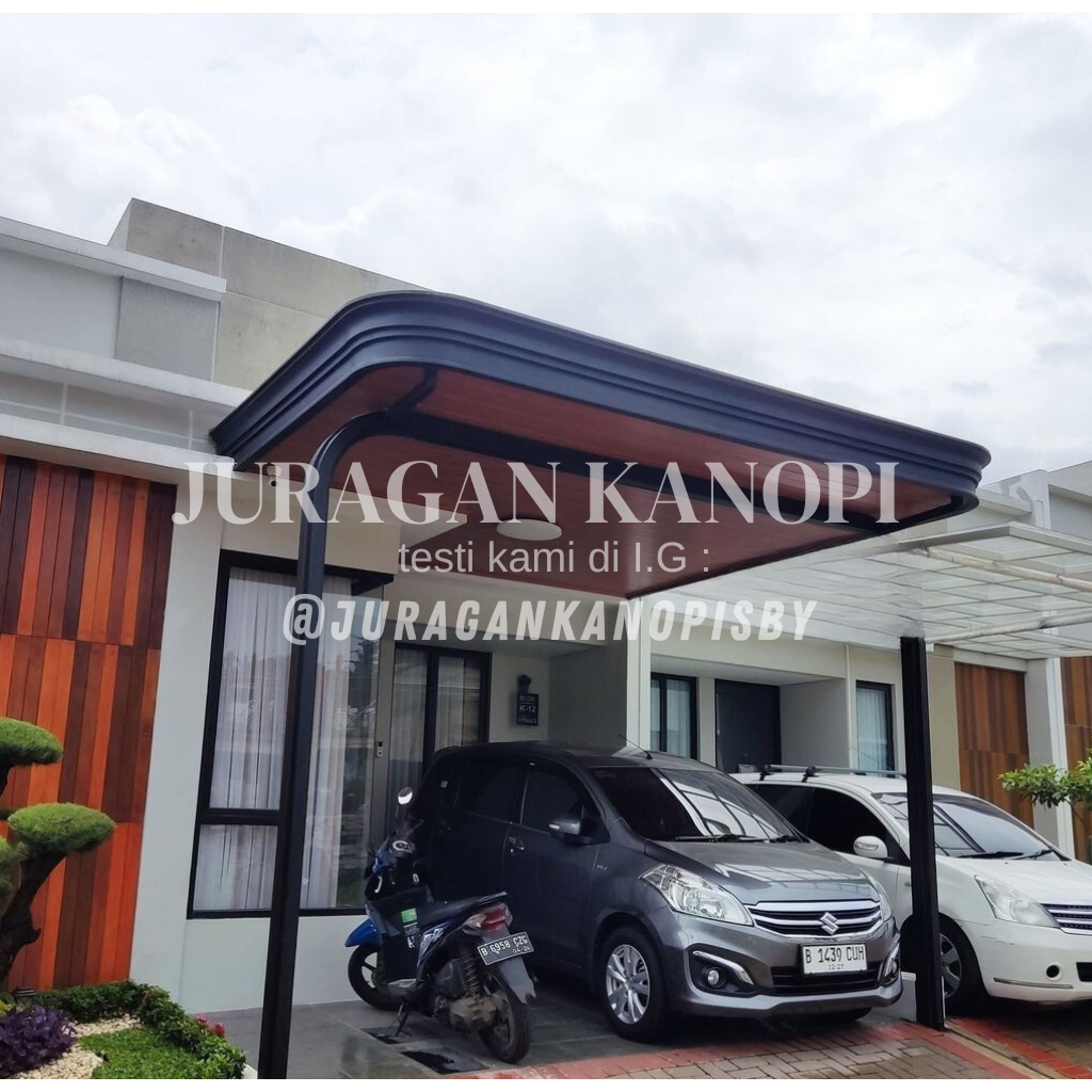Kanopi baja ringan atap alderon Plavon pvc model modern
