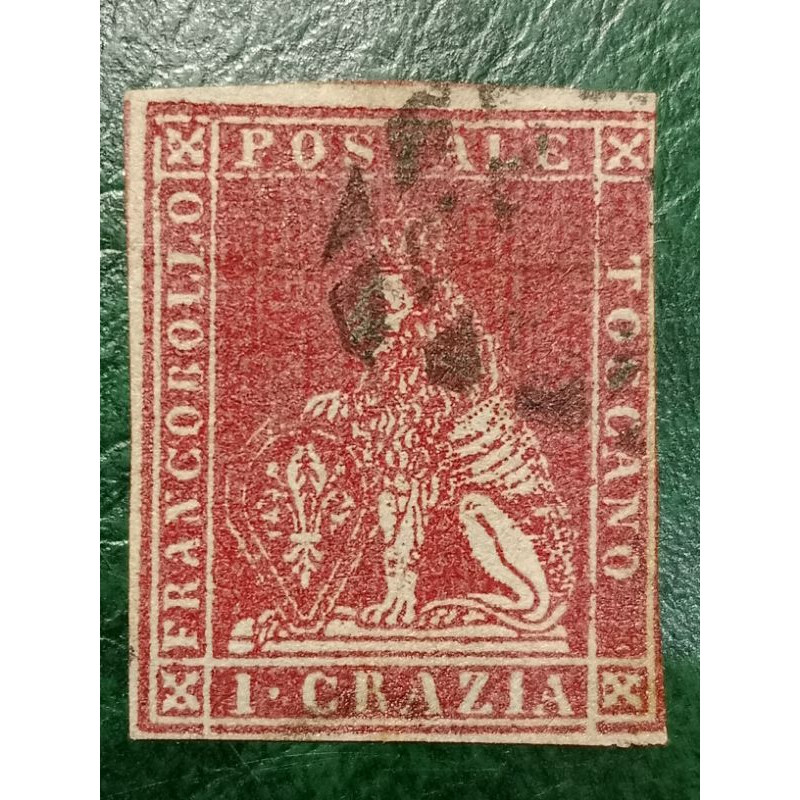 

Prangko Italia Langka Lion Of Tuscany 1 Crazia Tahun 1851-1855 USED