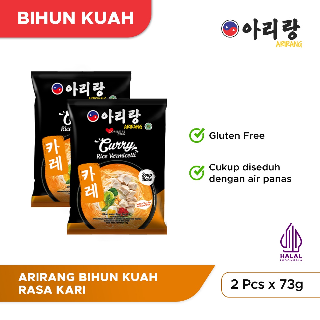 

2 Pcs Arirang Bihun Kuah Rasa Kari 73g (AR115)