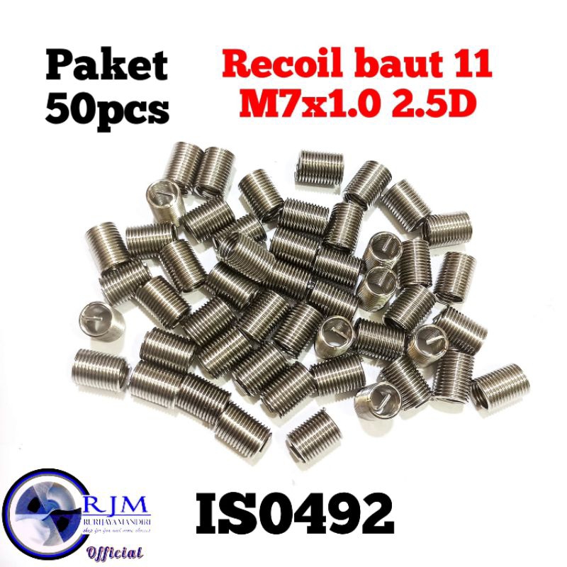 50pcs recoil m7x1.0 2.5D recoil baut 11 recoil baut kunci 11 bukan recoil baut 10