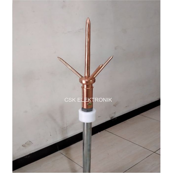 Tombak penangkal Petir TRISULA 3/4 x 30 Bahan Kuningan.