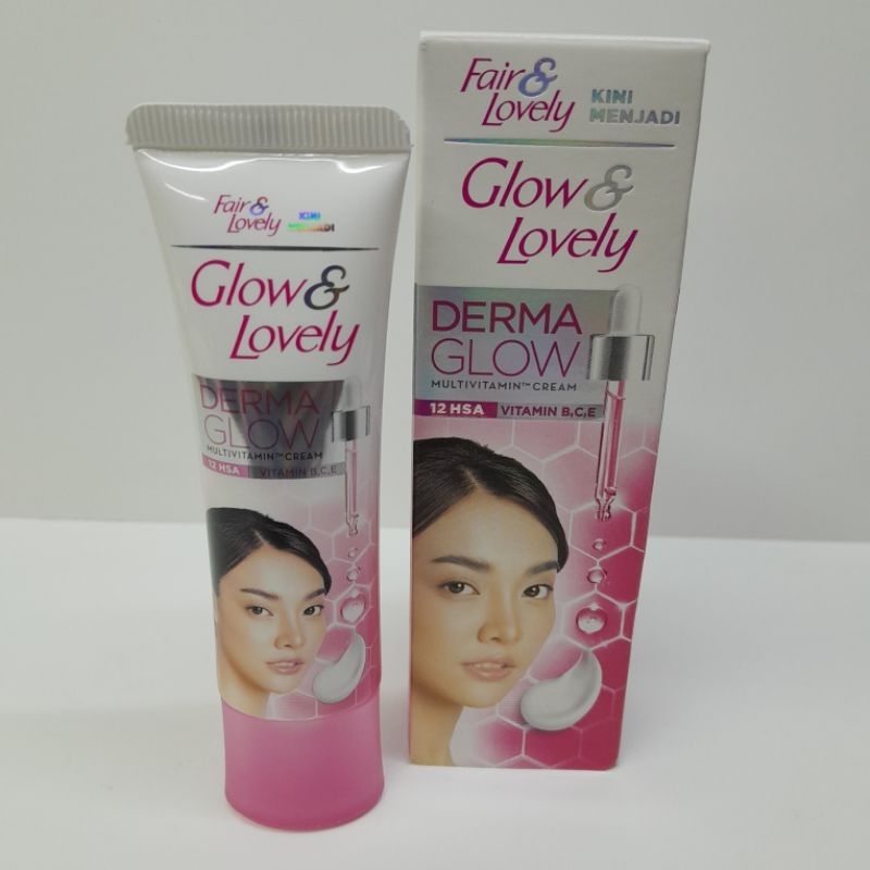 FAIR & LOVELY Glow Lovely Derma Glow Multivitamin Cream 46gr | Derma Glow Facial Foam 100gr | Cream 