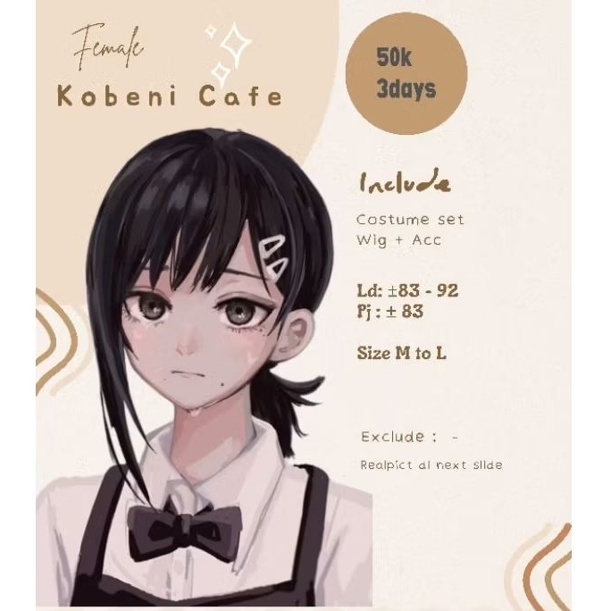rental costum cosplay kobeni cafe