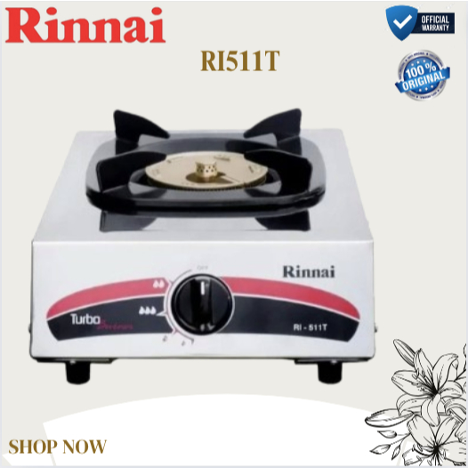RINNAI KOMPOR GAS PORTABLE 1 TUNGKU RI 511 T/RI511T/RI511 T/RI 511T/RI-511T/ORIGINAL RINNAI/GARANSI