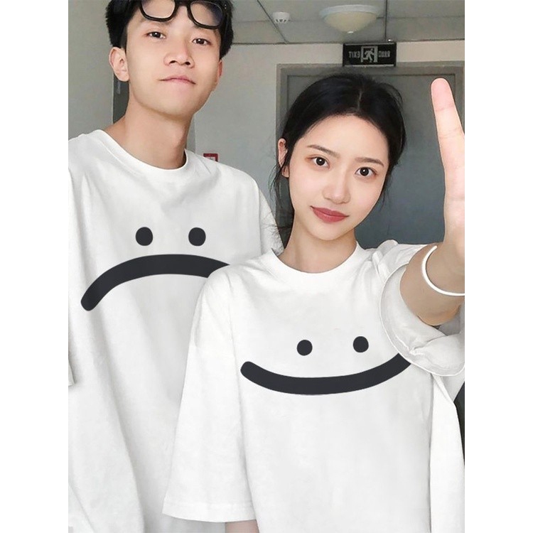 kaos couple ROBO SMILE baju kapelan keren pasangan bareng ayang pacar trendi berkulitas premium
