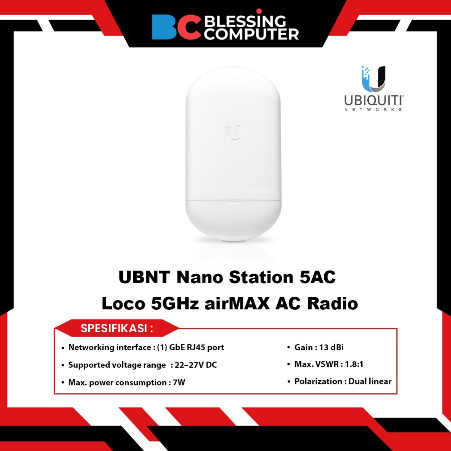 UBNT Nano Station 5AC Loco 5GHz airMAX AC Radio