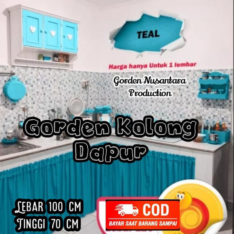 gorden kolong dapur spesial kain embos warna varian