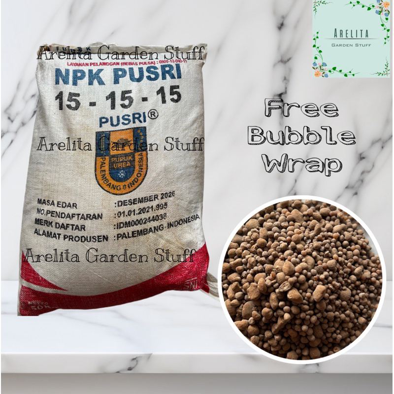 Pupuk buah dan bunga NPK 15.15.15 Pusri repack 1kg