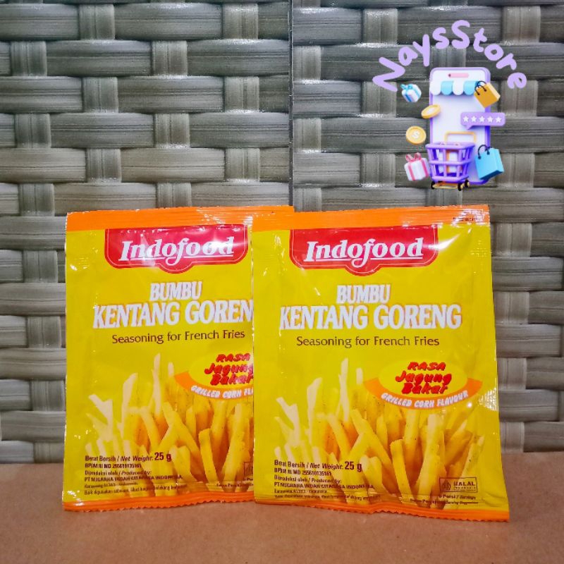 

Indofood bumbu kentang rasa jagung bakar 25gr