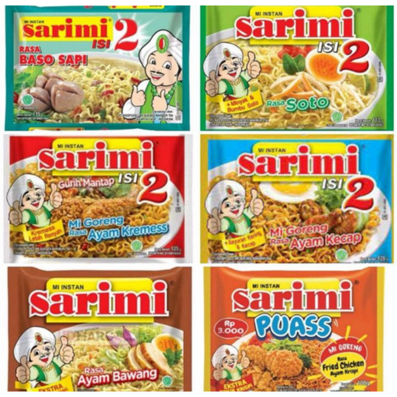 

(1 DUS/24 BUNGKUS) Sarimi baso/soto/goreng isi 2(Jumbo)