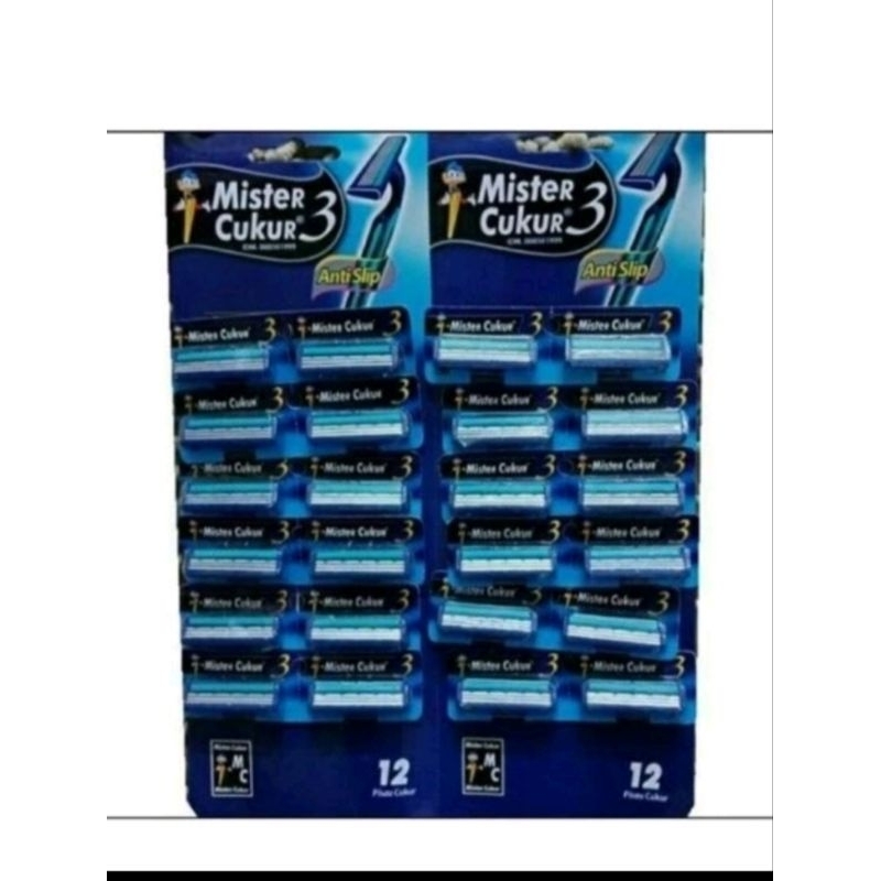 PISAU ALAT CUKUR JENGGOT/KUMIS KINGSMAN/MISTER CUKUR/GOLIATH 3 MATA PISAU ISI 24 PCS