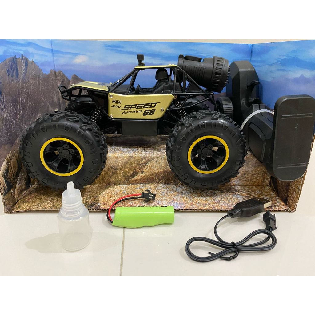 Mobil Remot Control Besar Mainan Spray Offroad Alloy Climbing Car RC Rock Crawler Off-road