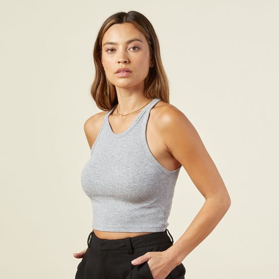 Sita Crop Tank Top Tanktop Crop Atasan Wanita Rayon Spandek