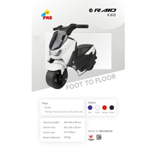MAINAN MOTOR ANAK NMAX K 613 RAID / Mainan Anak Motor FOOT TO FLOOR K613 RAID