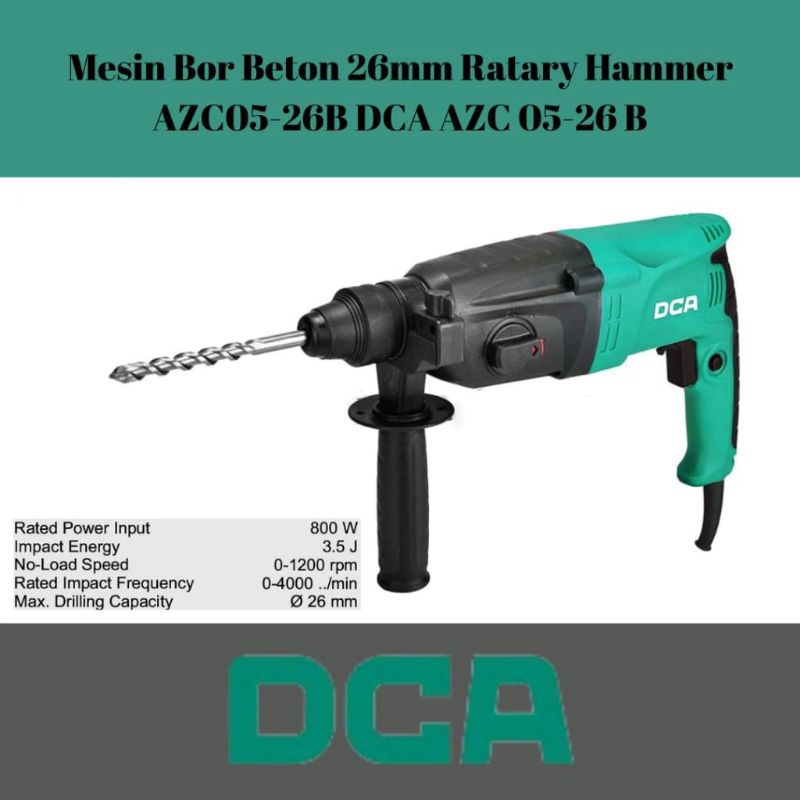 DCA/BITEC Mesin Rotary Hammer Drill HM 200 RE-HB Bor Bobok Beton BITEC | GARANSI 1 TAHUN