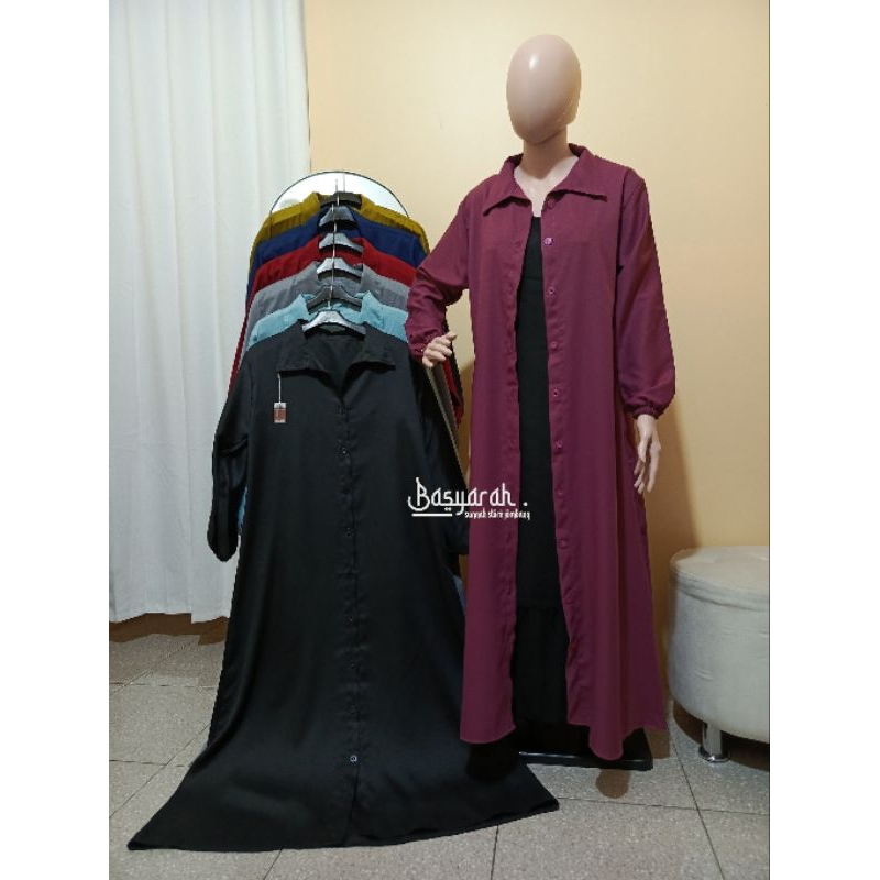 abaya gamis outer kancing